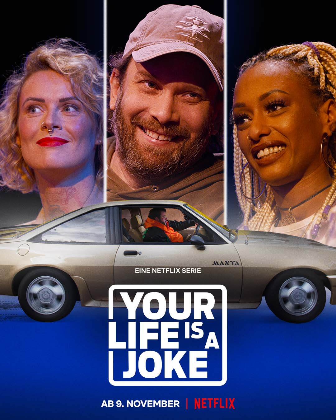 Oliver Polak, Christian Ulmen, Jennifer Weist, and Nura Habib Omer in Your Life is a Joke (2021)